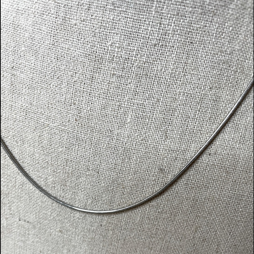 Vintage Pierre Balmain Rhodium plated silver dainty necklace